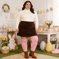 thumbnail image 2 of Miaocao Plus Size Womens Thigh High Socks for Thick Thighs- Extra Long Thick Over the Knee Stockings- Leg Warmers Socks, 2 of 6