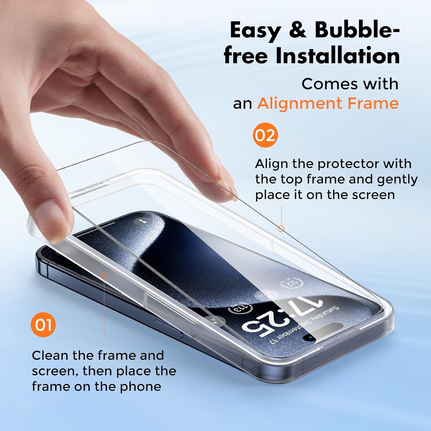 UNBREAKcable iPhone 15 Pro Max Screen Protector - 3 Pack photo 7