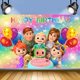 thumbnail image 5 of Globo colorido de dibujos animados para niños y niñas, decoración personalizada para fiesta de cumpleaños, Fondo para estudio fotográfico, 5 of 5