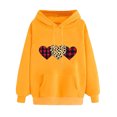 thumbnail image 2 of SOOMLON Valentines Day Hoodies for Women Girl Friend Valentines Gift Plus Size Tunic Long Sleeve Round Neck Sweatshirts Tops Funny Heart Graphic Pullovers Shirts Fashion Festival Clothes 2025 Yellow, 2 of 5