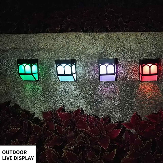 Xihbxyly Lámpara de Pared para Exterior, Luz Led de Bajo Consumo, Suave y Antideslumbrante, Alta Luminosidad, Diseño Impermeable, Decoración para Jardín y Patio, Fácil Cableado, Paquete de 4, Tamaño
