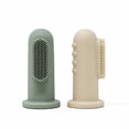 thumbnail image 2 of mushie Baby Finger Toothbrush (cambridge BlueShifting Sand) 2-Pack, 2 of 4