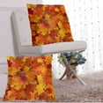 thumbnail image 4 of Fall Maple Leaves Throw Pillow Covers 18x18 Set of 2 Autumn Decorative Pillowcase Cushion Covers Soft Velvet Pillow Cases for Sofa Couch Bed Car Bedroom Fall Thanksgiving Decor, 4 of 6