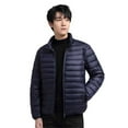 thumbnail image 2 of JIKNTTR Mens Lightweight Packable Puffer Jacket Lightweight Puffer Down Jacket Stand Collar Thin Coats Trendy Warm Quilted Jackets Travel Quilted Jackets Travel Warm, 2 of 5