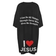 thumbnail image 5 of I Love Jesus Sleepshirts For Sleeping Travels Loose Sleepdress Pajama Dress Soft Nightdress Sleepwear, 5 of 7