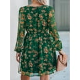 thumbnail image 2 of Cupshe Women's Floral Print Chiffon Mini Dress, Size XS-XL, 2 of 5