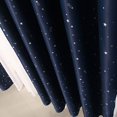 thumbnail image 2 of Cortinas opacas para niños de color azul marino para habitación infantil - Cortinas estampadas con aislamiento térmico y oscurecimiento para dormitorio con ojales, 106 x 160 cm, azul oscuro, 2 of 5