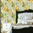 thumbnail image 2 of Farmhouse Peel and Stick Wallpaper 23.6in x 9.8ft Vintage Olive Bottles Greenery Olive Branches Mural Vinyl Self-Adhesive Removable Wall Paper for Bedroom Kitchen Cabinet Renter Friendly, 2 of 8