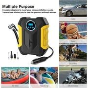 COWIN, Black/Yellow 12 V 150 PSI Portable Tire Inflator Air Compressor Pump