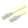 thumbnail image 1 of Monoprice SlimRun - Patch cable - RJ-45 (M) to RJ-45 (M) - 2 ft - UTP - CAT 6 - booted, riser, snagless, stranded - yellow, 1 of 3