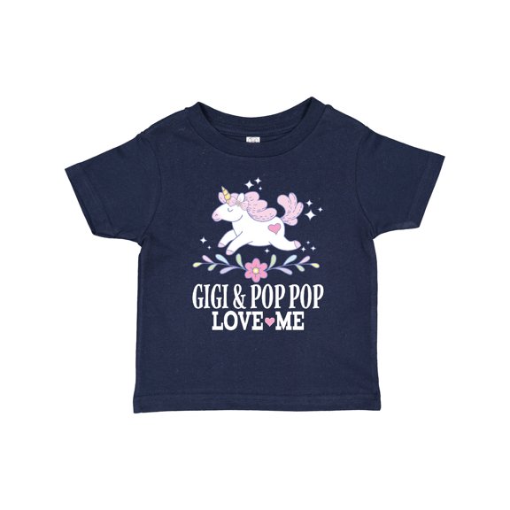 Inktastic Gigi and Pop Pop Unicorn Girls Toddler T-Shirt