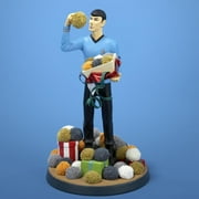 8" STAR TREK SPOCK WITH TRIBBLES CHRISTMAS TABLE PIECE