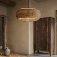 thumbnail image 6 of Arturesthome Rattan chandelier retro Japanese style wabi-sabi style bamboo pendant light, 6 of 15