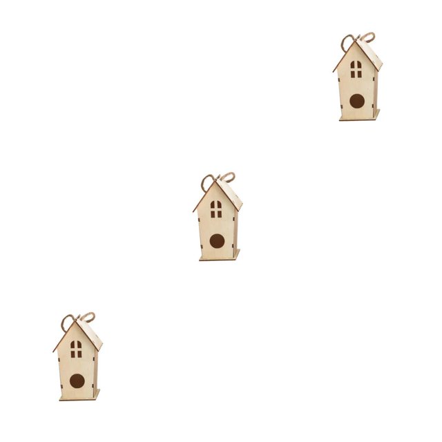 Kearding Alimentador de pájaros de con cordón, accesorio de bricolaje, suministros para mascotas, casa de pájaros colgante montada en la Type1 NO1