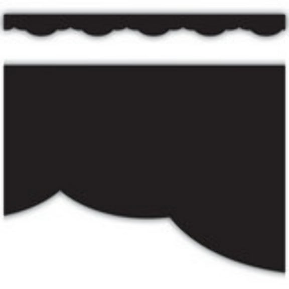 Black Fancy Scallops Border Trim [TCR9133]