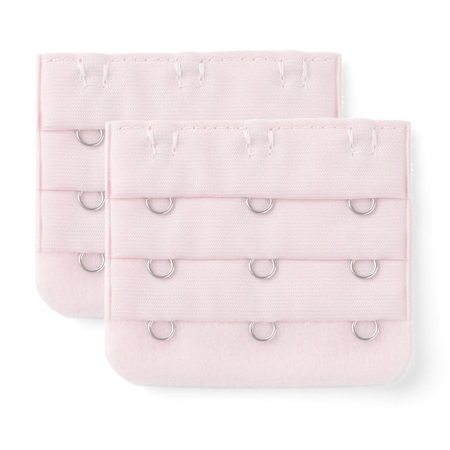 INSPIRE CHIC Rallonges de Soutien-Gorge pour Femmes à 3 Crochets 3 Rangées Bretelle de Soutien-Gorge Extensible Boucle Crochets Bande de Soutien-Gorge Rose Foncé 2