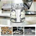 thumbnail image 6 of Yayeee Ashtray with Lid for Cigarette Smokeless Stainless Steel Home Ash Holder, Black Cute Cat, 6 of 7