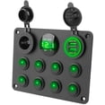 thumbnail image 6 of Geloo 8 Gang Marine Switch Panel 12V Toggle Rocker Switch Panel with Dual USB Socket for Universal Boat Car Truck, 6 of 8