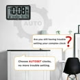 thumbnail image 2 of Auto Set Digital Wall Clock Battery Operated, Desk Clocks with Temperature, Humidity and Date, Large Display Calendar Alarm for Elderly, Bedroom, Office, 8 Time Zone, DST., 2 of 3