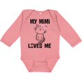 thumbnail image 3 of Inktastic Mimi Loves Me Grandchild Girls Girls Long Sleeve Baby Bodysuit, 3 of 5