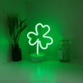 thumbnail image 6 of Clover Neon Sign Shamrock Neon Light Signs for Bedroom Classroom Clover Decor, USB Neon Sign LED Signs for Bedroom Neon Desk LED Lamp Clover Neon Lights for St. Patrick's Decor, 6 of 6