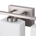 thumbnail image 5 of Briignite 3-Light Bathroom Light Fixture with Milk Glass Shades, Modern Stylish Vanity Lighting Fixtures for Bathroom, Chrome and White, 5 of 6