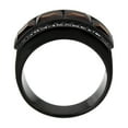 thumbnail image 4 of Black Stainless Steel Ring with Synthetic in Brown for Women Brown Stone Color Style TK3746 Size 5, 4 of 5