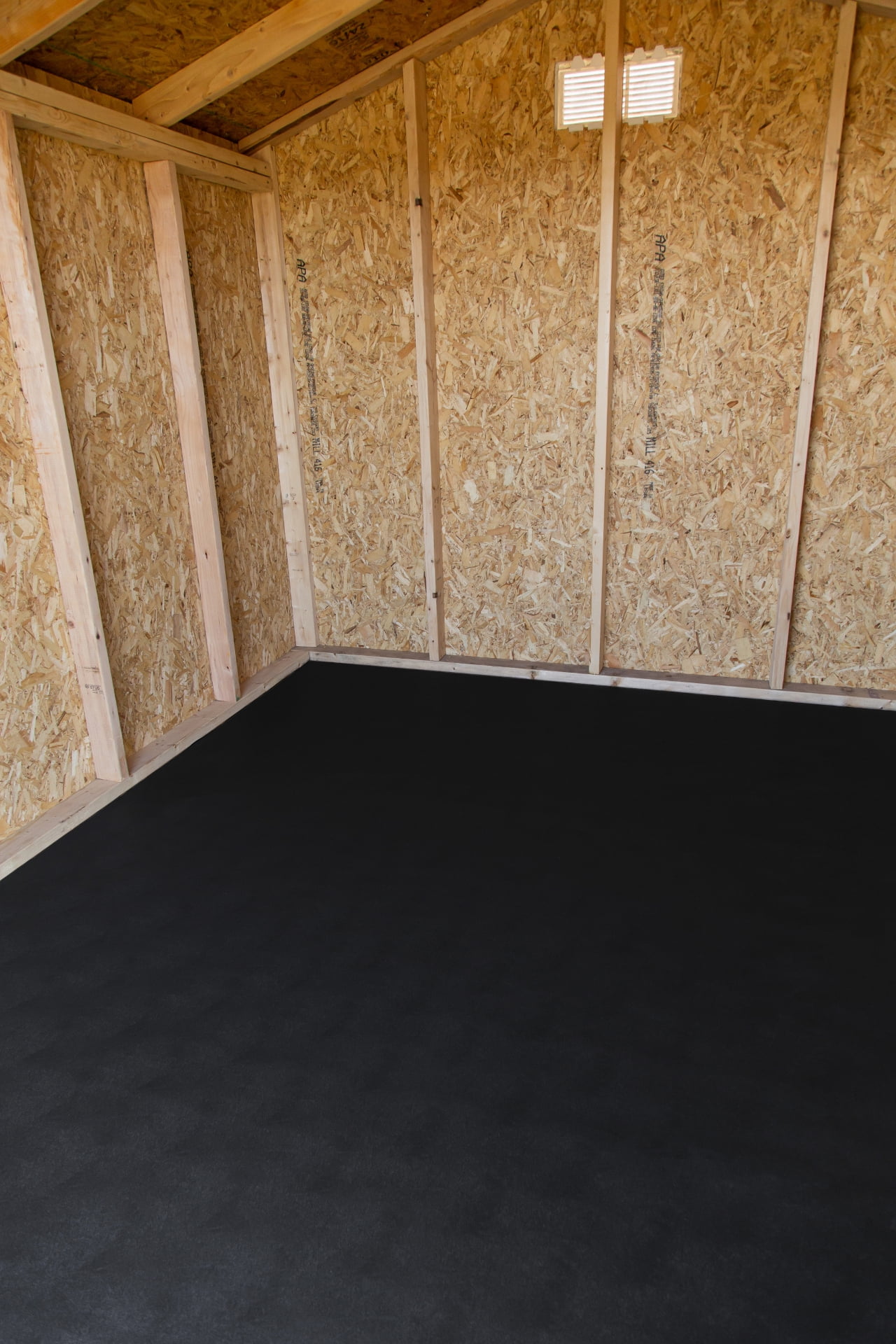 G-Floor Levant Vinyl Shed Flooring Cover - Midnight Black