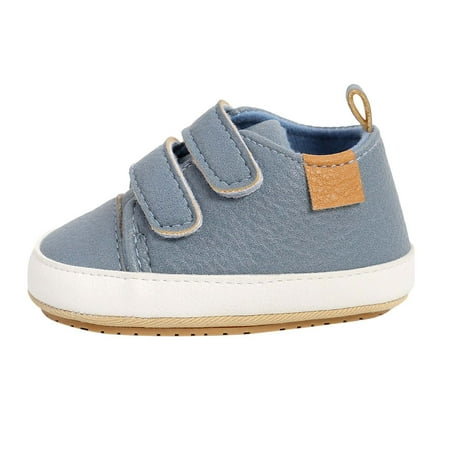 Honeeladyy Rollbacks Baby Boys Girls Shoes Non-Slip Rubber Sole High-Top Infant First Walking Shoes Toddler Crib Shoes Newborn Loafers Flats