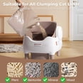 thumbnail image 6 of Self Cleaning Litter Box, Automatic Cat Litter Box with APP Control, Odor-Free Waste Disposal Includes Trash Bags, Large Waste Bin, Open-Top, for Multiple Cats, 6 of 7