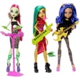 thumbnail image 2 of Monster High Fierce Rockers 3 Pack Clawdeen Wolf Jinafire Long Venus McFlytrap, 2 of 6