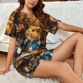 thumbnail image 4 of Goofa Scientist Guinea Pig for Womens Cotton 2 Piece Pajamas Set Classic Short Sleeve Pjs Set Soft Button Down Sleepwear Loungewear-Small, 4 of 7