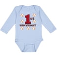 thumbnail image 3 of Inktastic First Birthday Baseball Boys Long Sleeve Baby Bodysuit, 3 of 5