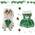 thumbnail image 2 of Pet Christmas Print Dress Outfit Thermal Holiday Puppy Dress Pet Clothes Dog Girl Clothes Dog Hoodies for Medium Dogs Girl Extra Small Dog Clothes Lot Boy Dog Clothes Lot Chihuahua Clothes, 2 of 9