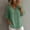 Light Green, variant on 3/4 Length Sleeve Womens Tops Cotton Linen V Neck T Shirts Summer Beach Casual Boho Three Quarter Sleeve Tops Yellow L