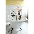 thumbnail image 4 of Aqua Eden VCT3D483018NT5 48-Inch Cast Iron Roll Top Clawfoot Tub with 3-3/8 Inch Wall Drillings, White/Oil Rubbed Bronze, 4 of 5