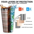 thumbnail image 3 of 16oz Tumblers Red and Green Plaid Christmas Pattern Stainless Steel Vacuum Insulated Double Wall Travel Tumbler Cups Mug with Lid and Straw,Cleaning Brush for Coffee,Tea, 3 of 4