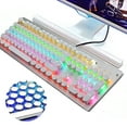 thumbnail image 1 of Lubelski 104Pcs/Set Keycaps Retro Anti-deform ABS Mechanical Circular Keycaps Decor for 104-key Mechanical Keyboard, 1 of 7