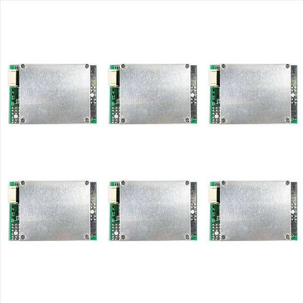 6X Placa de ProteccióN de BateríA de Litio 4S 12V 50A LiFePO4 con Balance de BateríA de Potencia/Placa de ProteccióN PCB Mejorada