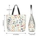 thumbnail image 5 of Balery Watercolor Floral Bolsa Tote Estilo Estético con Cremalleras, Bolsa de Hombro, Bolsa de Compras Grande y Plegable, 5 of 8