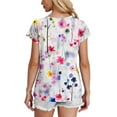 thumbnail image 4 of Womens Striped Shirts Raglan Short Sleeve Blouses Crewneck Pullover Loose Tunic Tops 2025 Summer, 4 of 5