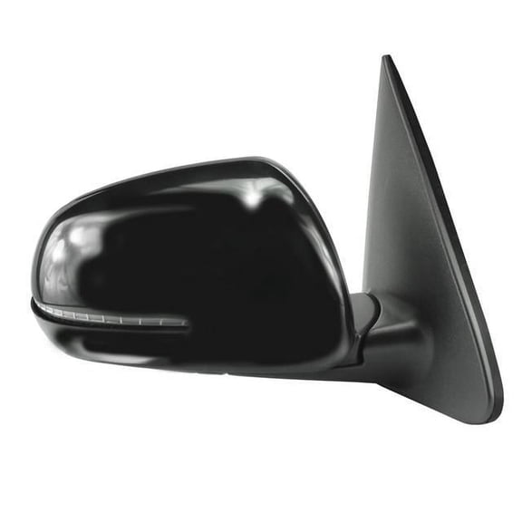 75549K - Fit System Passenger Side Mirror for 11-13 Kia Forte Hatchback, Sedan, textured black w/ PTM cover, w/ turn signal, foldaway, Heated Power
