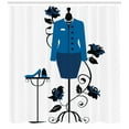 thumbnail image 3 of Ambesonne Heels and Dresses Shower Curtain, Tailor's Shop, 69"Wx70"L, Blue Black White, 3 of 3
