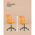 thumbnail image 6 of YRLLENSDAN Mesh Office Chairs, Home Office Desk Chairs Comfortable Office Chair No Arms Work Chair Ergonomic Desk Chair Computer Chairs For Adults Teens, Orange, 6 of 7