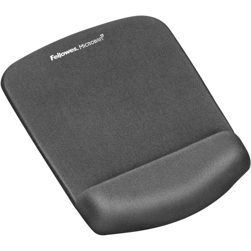Fellowes, FEL9252201, PlushTouch Microban Mouse Pad Wrist Rest, 1