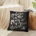 thumbnail image 4 of LALILO Throw Pillow Covers Magic Christmas Lettering Cushion Cover 18" x 18", 2 Pack, 4 of 6