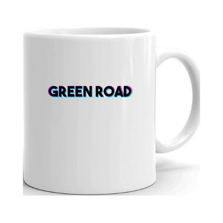

Tri Color Green Road Ceramic Dishwasher And Microwave Safe Mug By Undefined Gifts