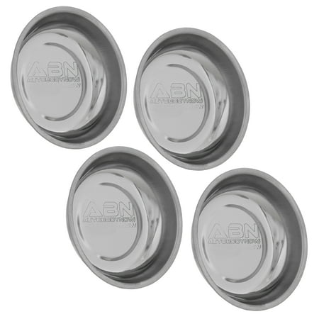 

ABN Magnetic Tool Tray 4pk - 3-inch Steel Screw And Bolt Magnetic Parts Bowl