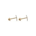 thumbnail image 4 of Aretes de oro 14k GIALLO Broquel Princesa de oro amarillo mate y oro blanco brillante, 4 of 4
