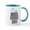 White/Blue Inside, variant on CafePress - Snoopy On House Stripe Black And - 11 oz Ceramic Mug - Novelty Coffee Tea Cup